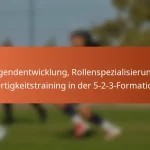 Jugendentwicklung, Rollenspezialisierung, Fertigkeitstraining in der 5-2-3-Formation